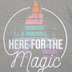Fantasyland Castle ''Here For The Magic'' T-Shirt For Adults -WhimsyWears Shop 2325046850053M 2