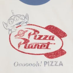 Pizza Planet Alien Logo Ringer T-Shirt For Adults, Toy Story 5 Pizza Planet Alien Logo Ringer T-Shirt For Adults, Toy Story -WhimsyWears Shop 2325048780023M 2