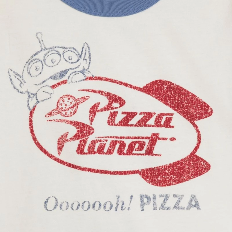 Pizza Planet Alien Logo Ringer T-Shirt For Adults, Toy Story 3 Pizza Planet Alien Logo Ringer T-Shirt For Adults, Toy Story - Image 3