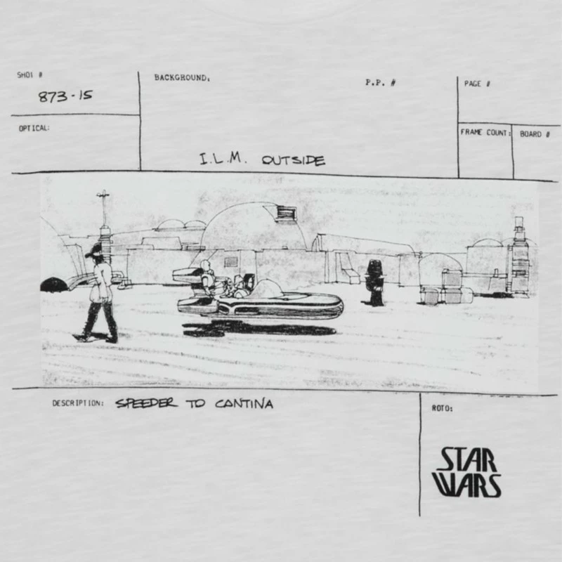 Star Wars Concept Artwork Speeder T-Shirt For Adults 3 Star Wars Concept Artwork Speeder T-Shirt For Adults - Image 3