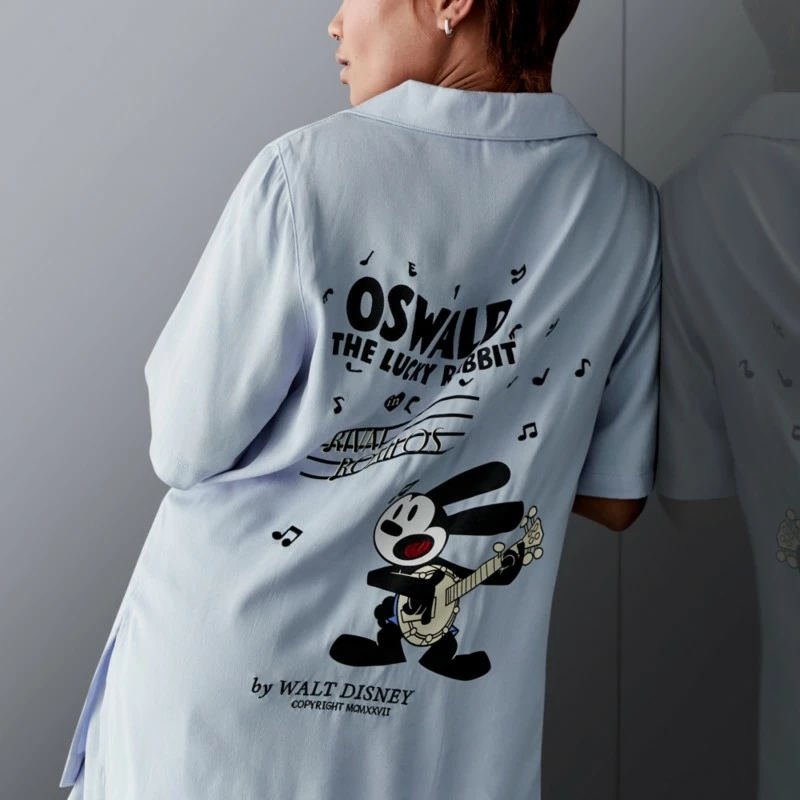 Oswald The Lucky Rabbit Woven Shirt For Women - Disney100 3 Oswald The Lucky Rabbit Woven Shirt For Women - Disney100 - Image 3