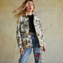 Mickey Mouse And Friends Denim Jacket For Adults -WhimsyWears Shop 2403052050010M 2