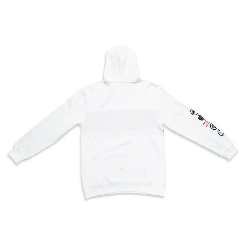 Marvel Logo White Hoodie For Adults 2 Marvel Logo White Hoodie For Adults - Image 2