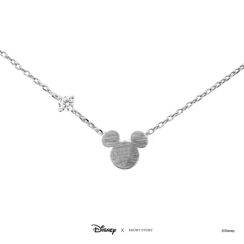 Disney Necklace Mickey Ears, Silver 1 Disney Necklace Mickey Ears, Silver