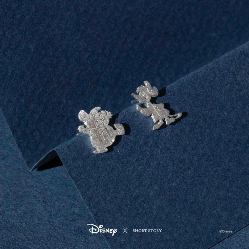 Disney Earrings Cinderella Jaq And Gus, Silver 2 Disney Earrings Cinderella Jaq And Gus, Silver - Image 2