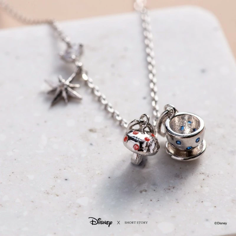 Disney Necklace Alice In Wonderland, Silver 2 Disney Necklace Alice In Wonderland, Silver - Image 2