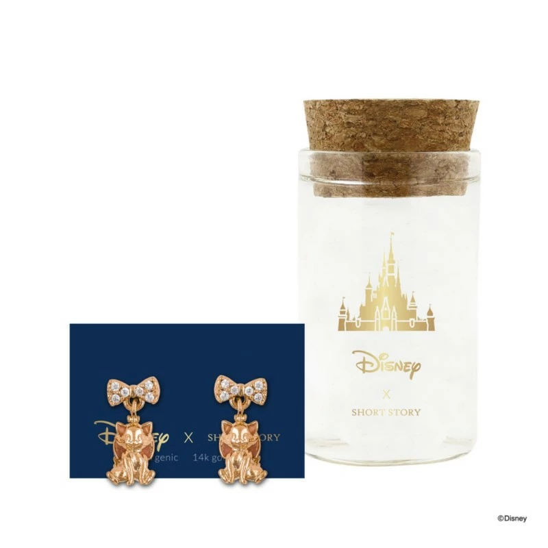 Disney Drop Earring Diamante Marie, Rose Gold 1 Disney Drop Earring Diamante Marie, Rose Gold