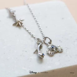 Disney Necklace Cinderella, Silver -WhimsyWears Shop 348658022175 2