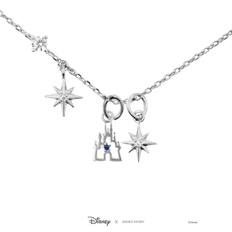 Disney Necklace Castle, Silver 1 Disney Necklace Castle, Silver