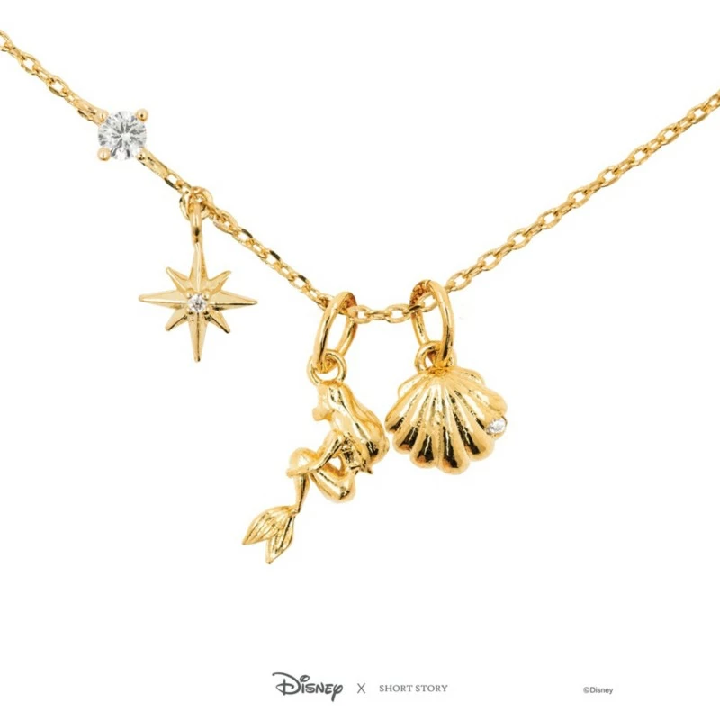 Disney Necklace Little Mermaid, Gold 1 Disney Necklace Little Mermaid, Gold