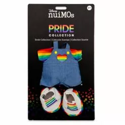 NuiMOs Small Plush Rainbow T-Shirt With Overalls And Trainers -WhimsyWears Shop 412342577230 2