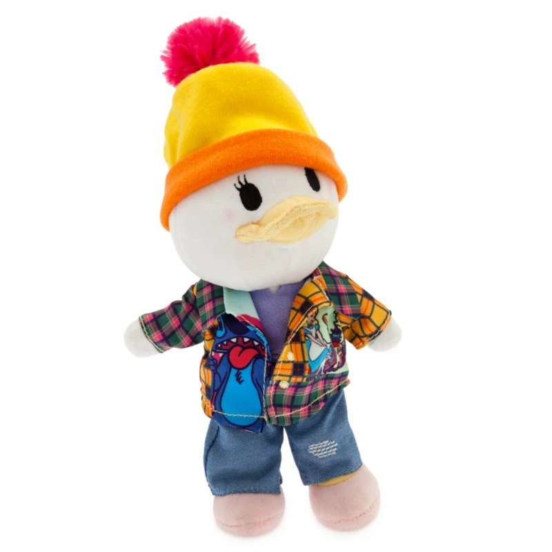 NuiMOs Small Plush Tartan Shirt, Denim Jeans And Pom Pom Hat 2 NuiMOs Small Plush Tartan Shirt, Denim Jeans And Pom Pom Hat - Image 2