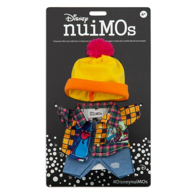 NuiMOs Small Plush Tartan Shirt, Denim Jeans And Pom Pom Hat 3 NuiMOs Small Plush Tartan Shirt, Denim Jeans And Pom Pom Hat - Image 3