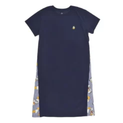 Donald Duck Birthday 2023 Short Sleeve Blue Dress For Women