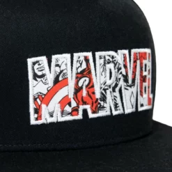 Marvel Logo Flat Brim Cap For Adults -WhimsyWears Shop 427503161807 4