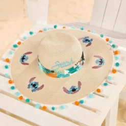 Stitch Straw Hat -WhimsyWears Shop 427503284582 3