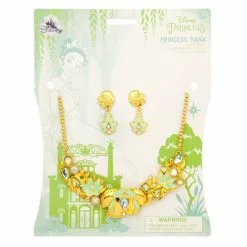 Tiana Costume Jewellery Set For Kids, The Princess And The Frog 5 Tiana Costume Jewellery Set For Kids, The Princess And The Frog -WhimsyWears Shop 428423400571 2