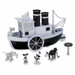 Mickey And Minnie Mouse Steamboat Willie Musical Boat - Disney100