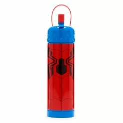 Spider-Man Stainless Steel Water Bottle With Built-In Straw