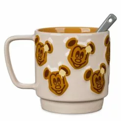 Disneyland Resort Mickey Mouse Waffle Mug And Spoon 5 Disneyland Resort Mickey Mouse Waffle Mug And Spoon -WhimsyWears Shop 465032662785 2