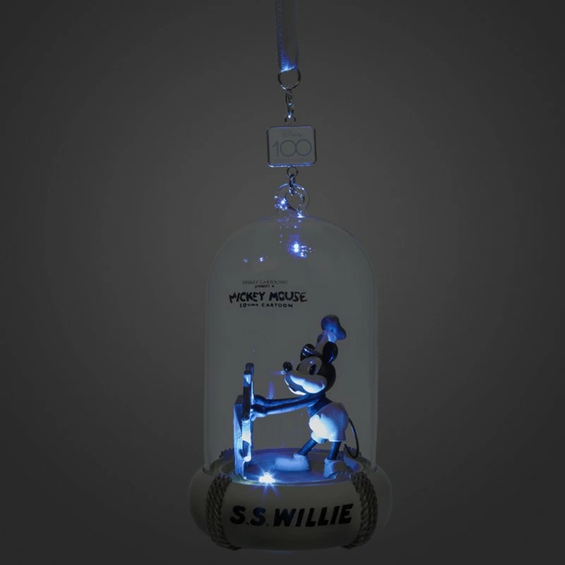 Mickey Mouse Light-Up And Sound Living Magic Disney100 Eras Sketchbook Ornament, Steamboat Willie 2 Mickey Mouse Light-Up And Sound Living Magic Disney100 Eras Sketchbook Ornament, Steamboat Willie - Image 2