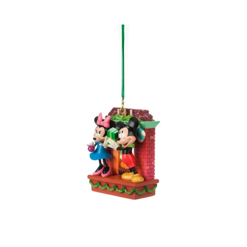 Mickey And Minnie Festive Hanging Ornament 2 Mickey And Minnie Festive Hanging Ornament - Image 2