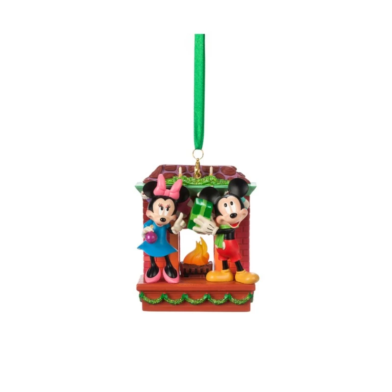 Mickey And Minnie Festive Hanging Ornament 1 Mickey And Minnie Festive Hanging Ornament