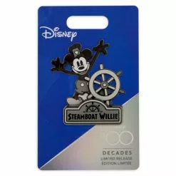 Mickey Mouse As Steamboat Willie Pin - Disney100, Limited Release -WhimsyWears Shop 466043737691 3