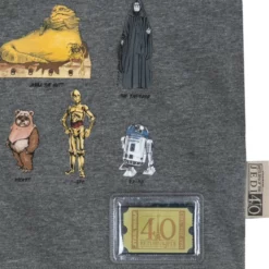 Star Wars: Return Of The Jedi 40th Anniversary Ringer T-shirt For Kids -WhimsyWears Shop 5007048780208M 2