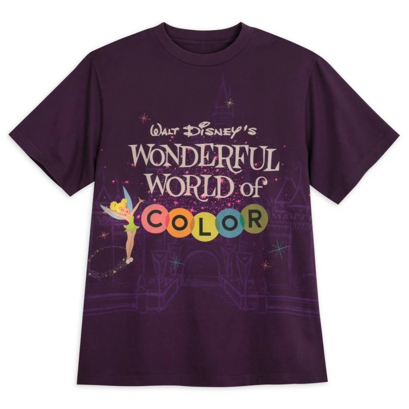Tinkerbell, Walt Disney's Wonderful World Of Color T-Shirt For Adults - Disney100 1 Tinkerbell, Walt Disney's Wonderful World Of Color T-Shirt For Adults - Disney100