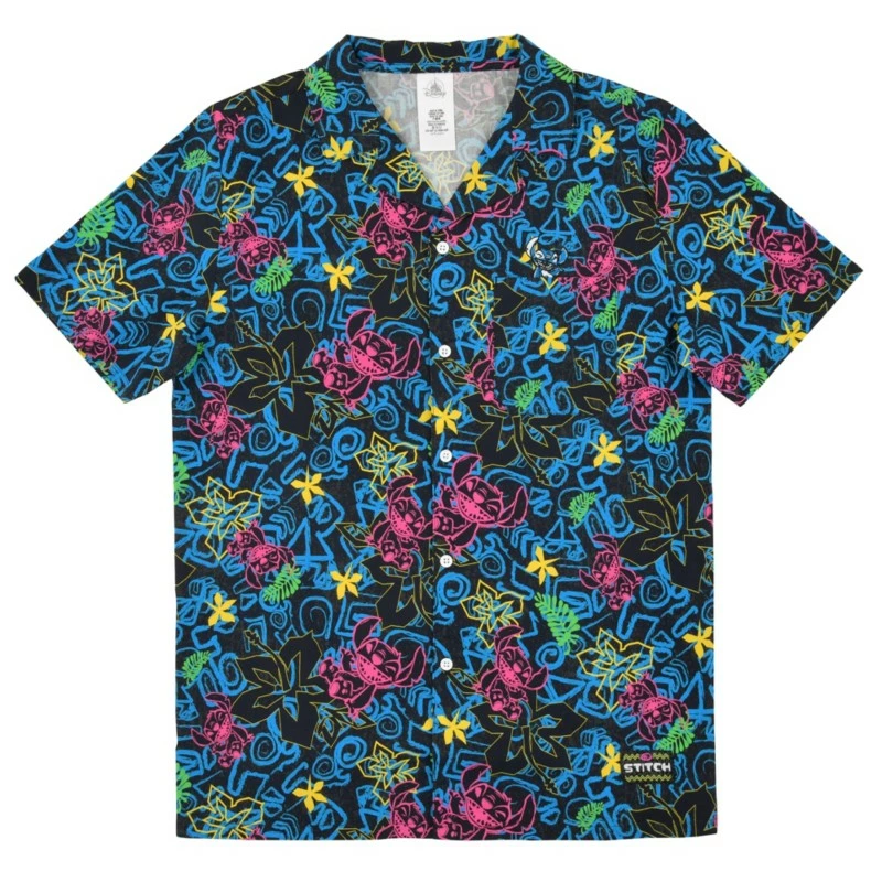 Stitch Neon Summer Shirt For Adults, Lilo & Stitch 1 Stitch Neon Summer Shirt For Adults, Lilo & Stitch
