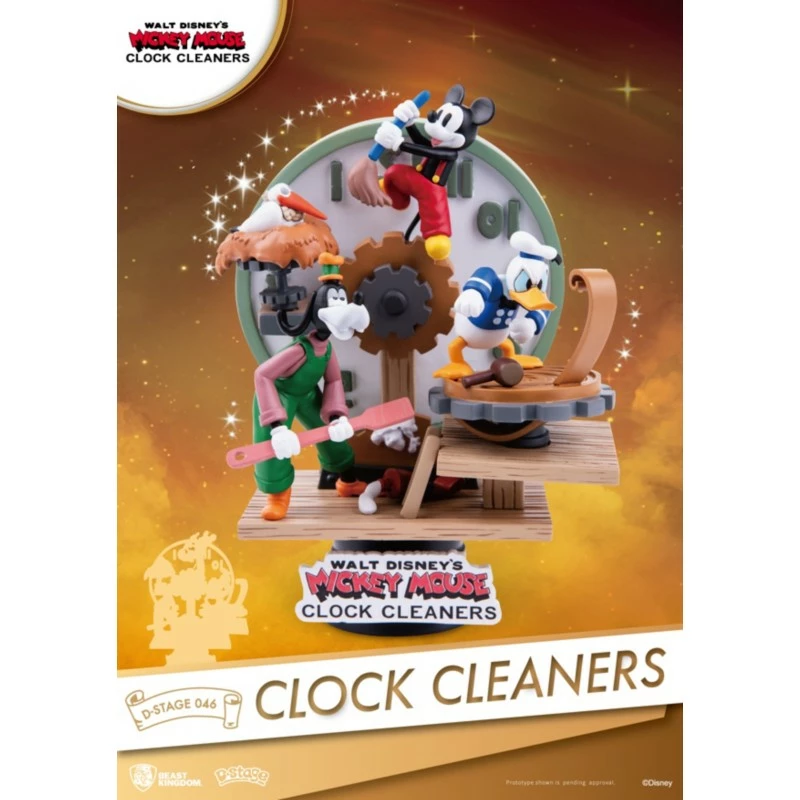 Mickey And Friends Clock Cleaners Figurine, Beast Kingdom 1 Mickey And Friends Clock Cleaners Figurine, Beast Kingdom